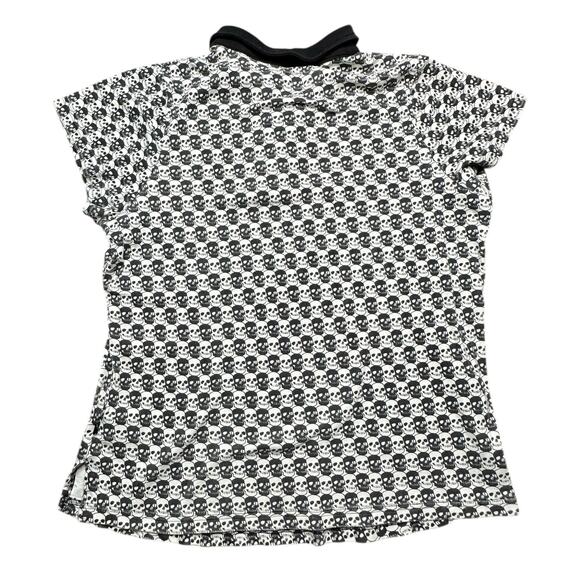 Y2K Skater TRIPP NYC Skull AOP Collared Button Up Size Medium - Picture 2 of 6